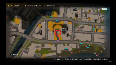 エリザベスの場所