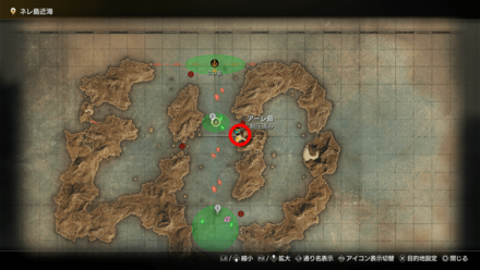 水女神の水瓶のマップ