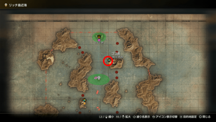 リング・オブ・オーシャンのマップ