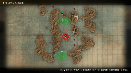 水鳥の大杯のマップ