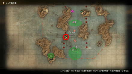 水精のランプのマップ