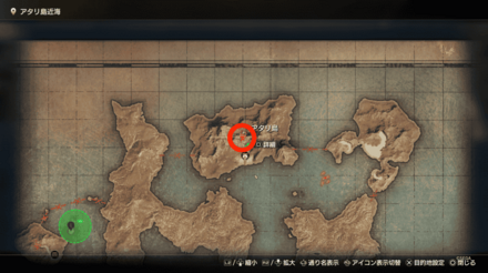 深海呪神のオカリナのマップ