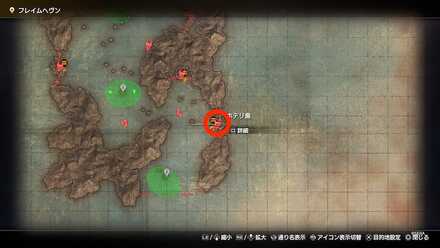 火女神の火鉢のマップ