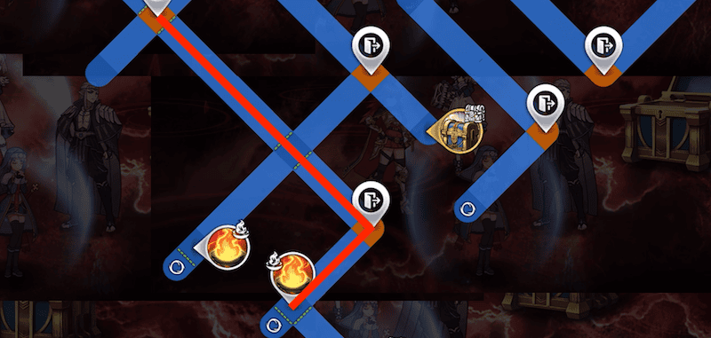 「火の祭壇」まで進んでタップし封鎖を解除する