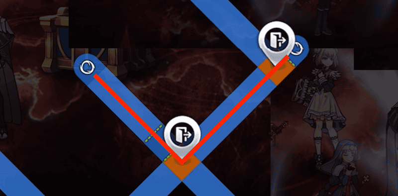 ワープ後に真ん中の道を進む