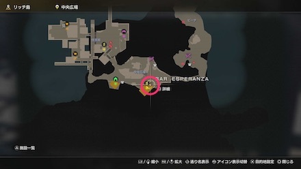 店内の船首像のマップ