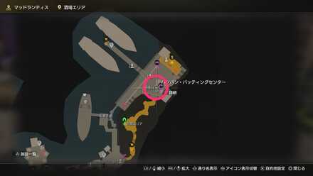 バンバンバッティングセンターのマップ