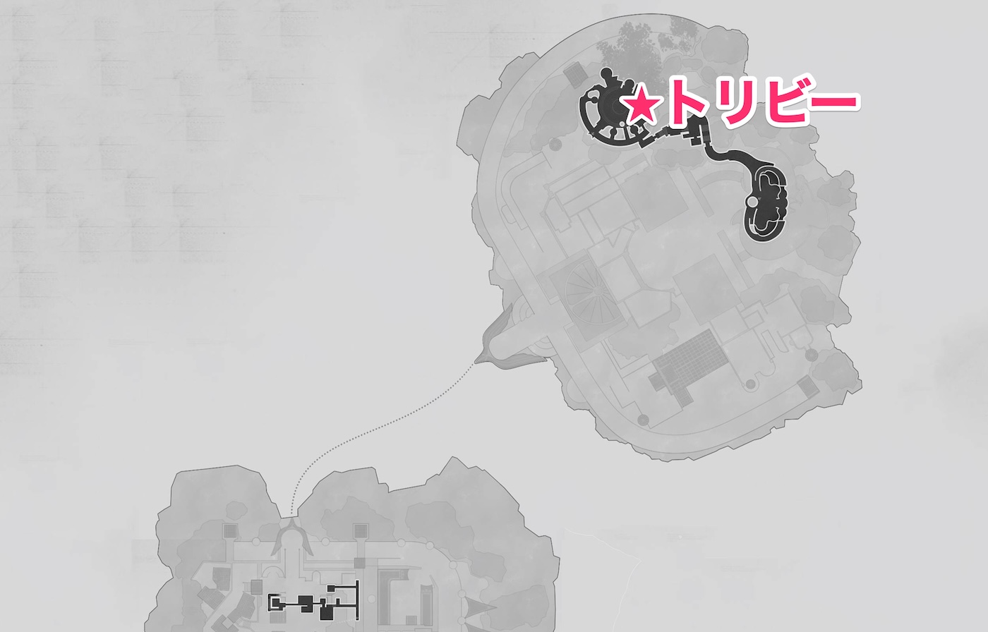 オクヘイマ2Fトリビーの場所