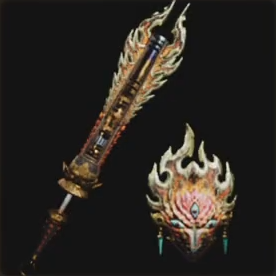 MHWildsの赫炎の銃槍Ⅰ画像