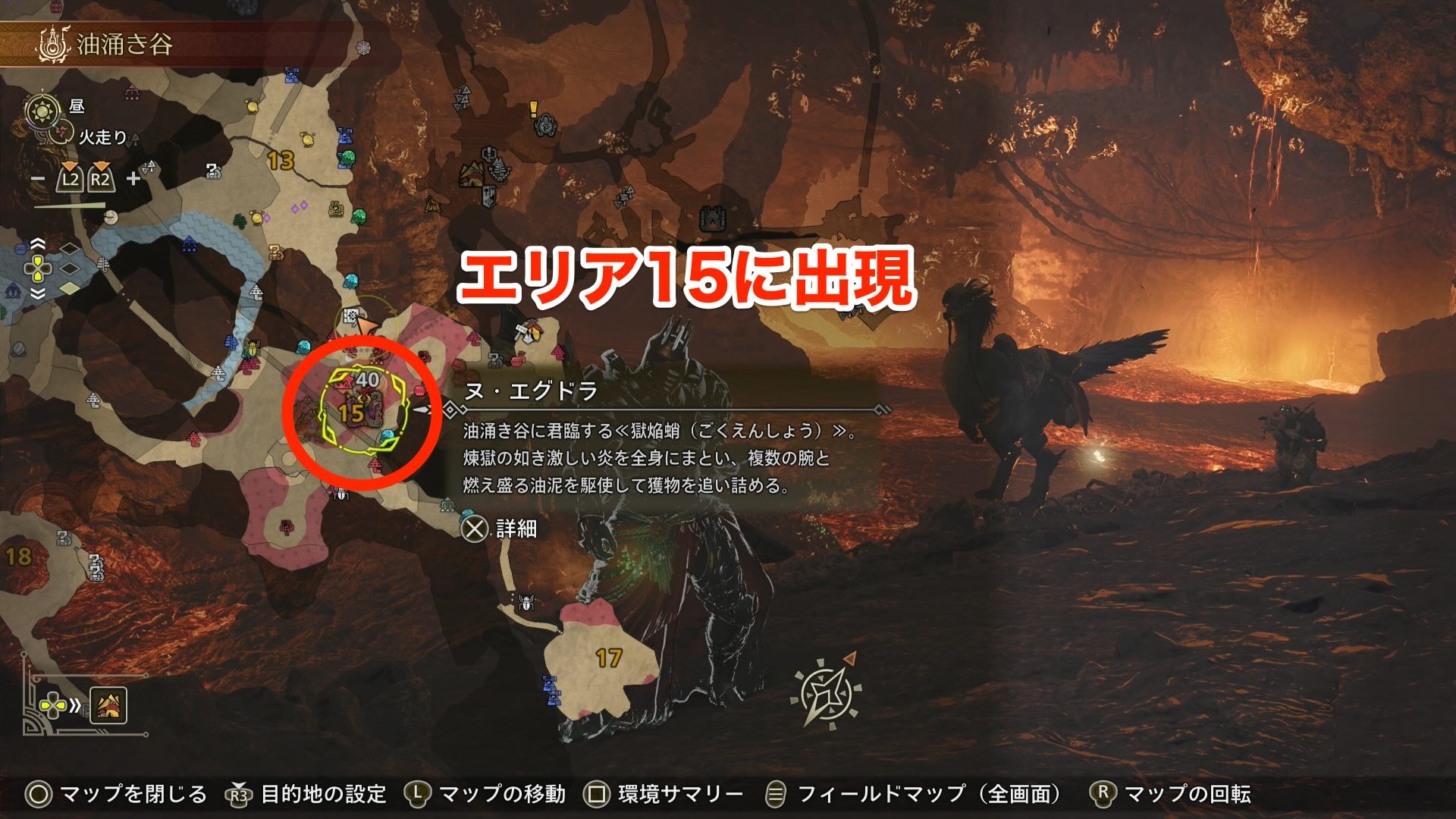 エリア15で出現