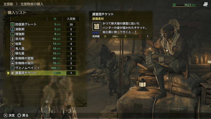 調査団チケット