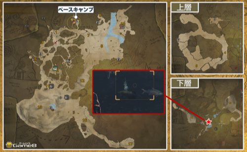 隔ての砂原黄金魚マップ