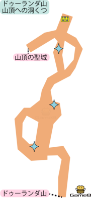ドゥーランダ山_山頂への洞くつ(3DS)のマップ