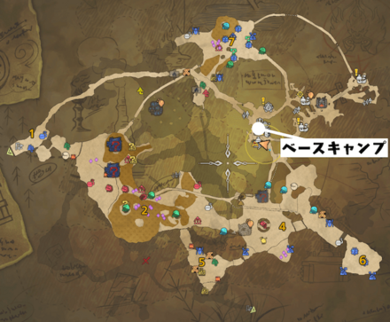 油涌き谷ベースキャンプ