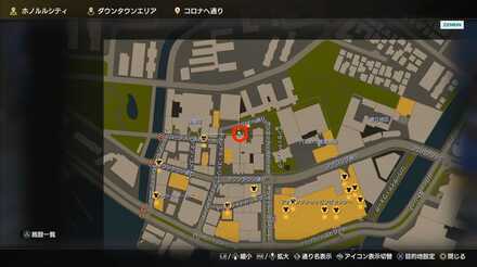 キーコアのマップ画像