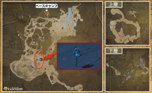 スナノリュウセイの場所マップ1