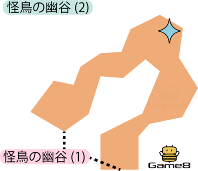 怪鳥の幽谷(2)のマップ(3DS)