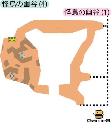 怪鳥の幽谷(4)のマップ(3DS)
