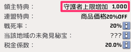 領主は砂漠守護者の保有上限が増加する