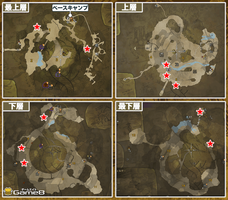 竜都の跡形鉱石マッピング