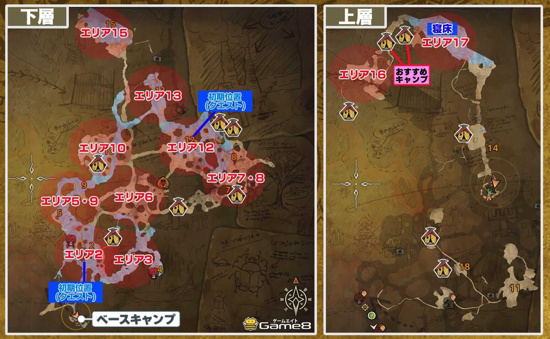 ウズトゥナの移動エリアマップ