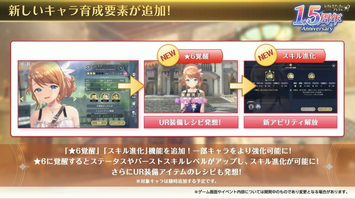 新しいキャラ育成要素が追加