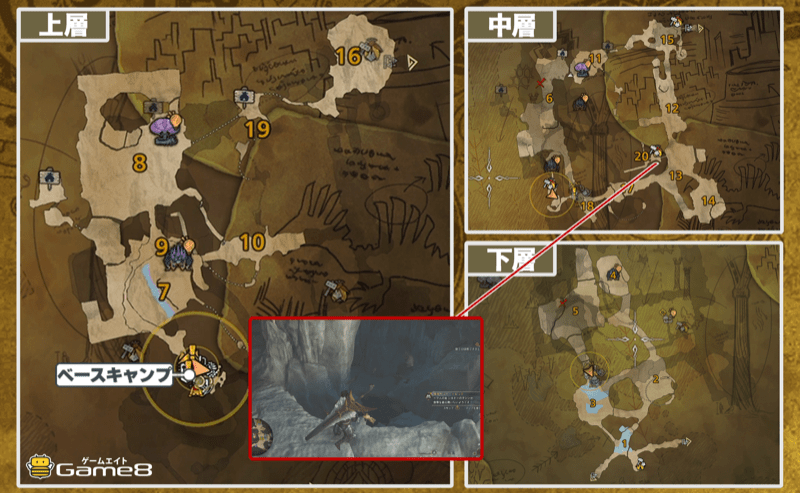 氷霧の断崖20のマップ画像