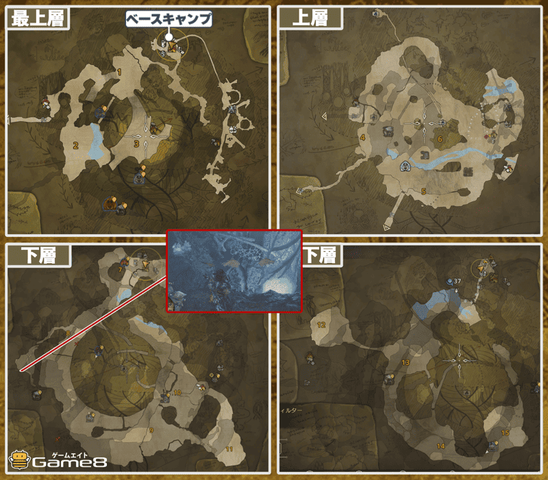 竜都の跡形8のマップ画像