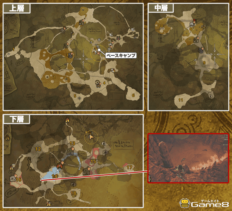 油涌き谷14のマップ画像