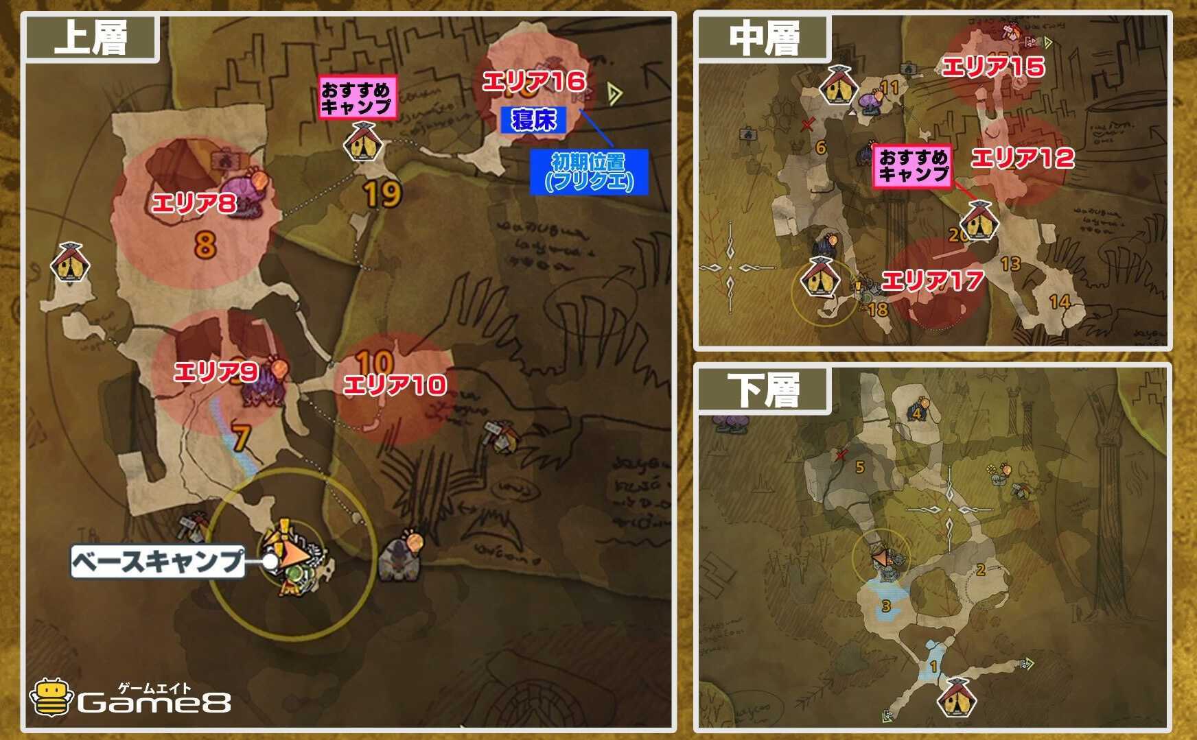 ゴアマガラの移動エリアマップ