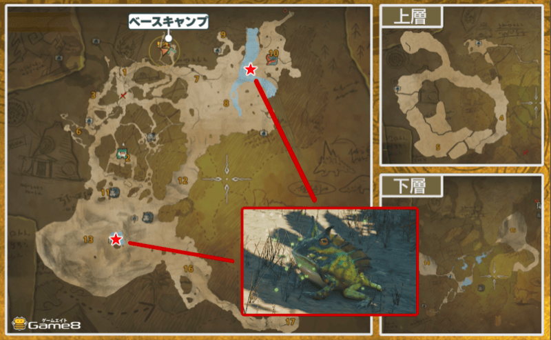 シビレガスガエル隔ての砂原