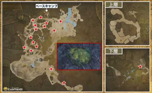 隔ての砂原のカイフクコロモムシの場所