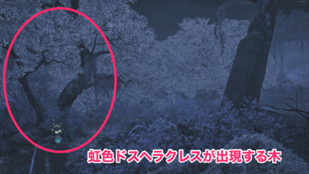 虹色ドスヘラクレスが出現する木の見た目と特長