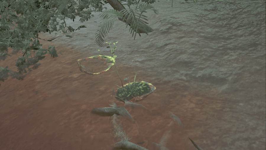 地面に潜った状態