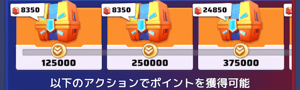 アクションポイント報酬