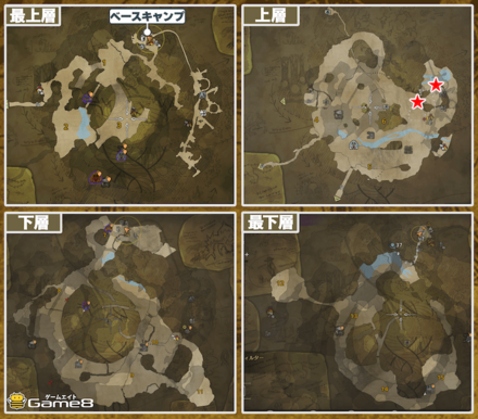 竜都の跡形の雷光虫の場所