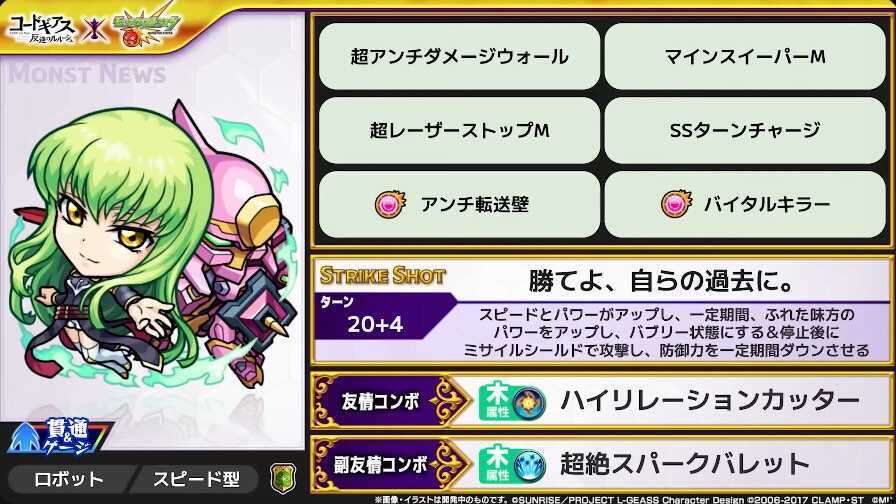 C.C. ステータス