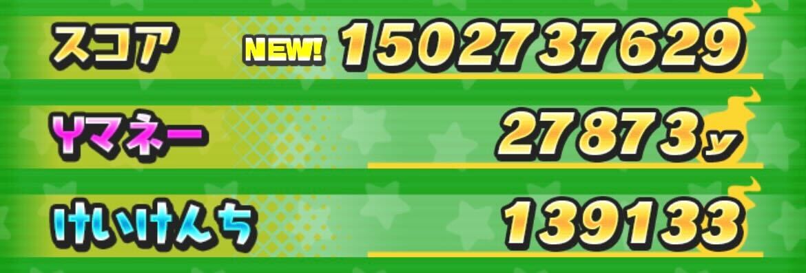 貰えるYマネーの額はスコアで決まる