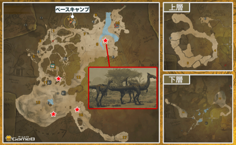 タリオス出現マップ