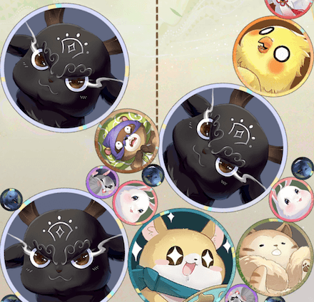 8番目以降の神獣を画面に2〜3個配置