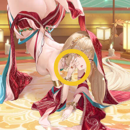 少女廻戦の金華紅岩のタップする場所