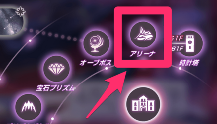 アリーナの効率的な回り方とドロップ素材