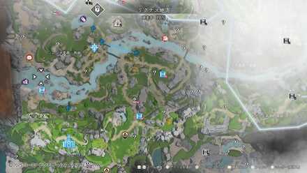 未探索の箇所は「？」アイコンで表示される