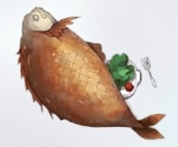 ヌシの丸ごと焼き