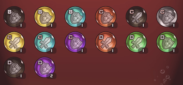 装着したい本能玉をタップ