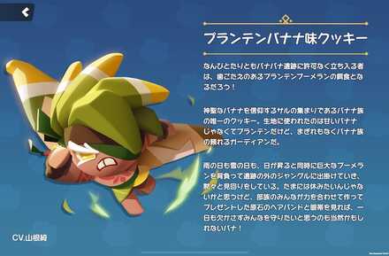 プランテンバナナ味クッキーの全身画像