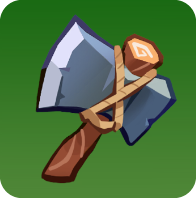 木こり愛用の斧のアイコン