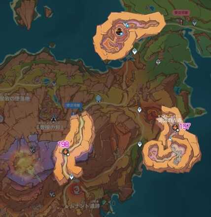 Ver.5.5炎神の瞳数字マップ(地下)