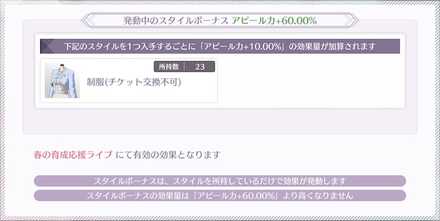 スタイルボーナスを60%にしよう
