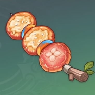 チーズとキノコの串焼きの画像